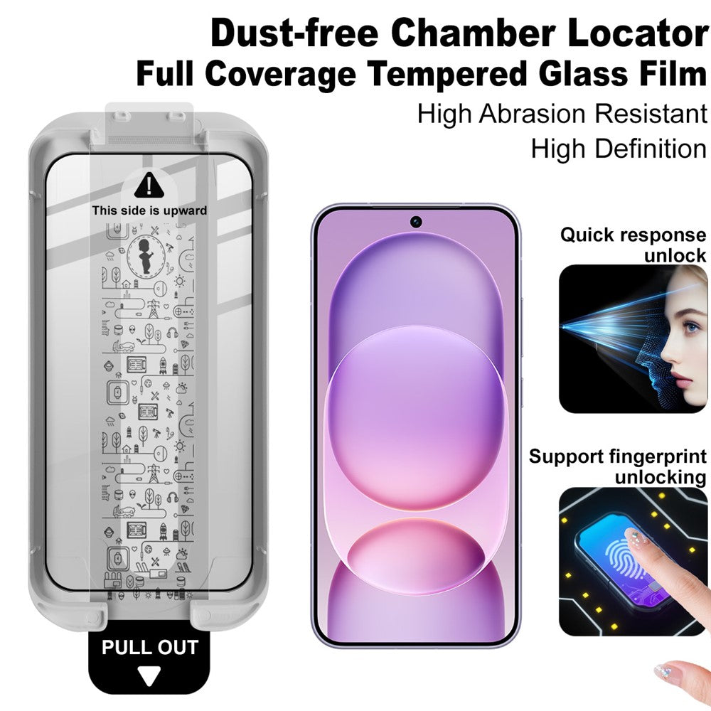 IMAK For Honor Magic8 Pro Air 5G Tempered Glass Full Screen Protector Full Glue Film with Dust-free Installation Tool (Fingerprint Unlock)