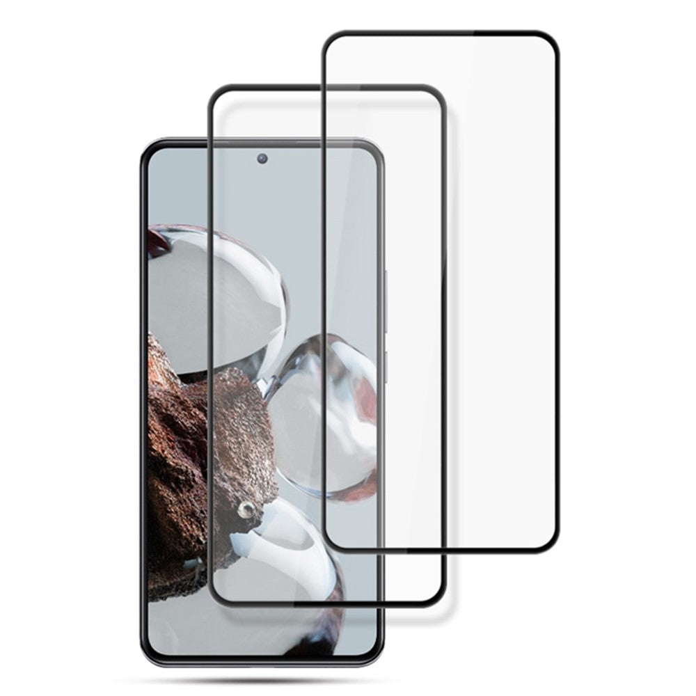 AMORUS 2 st/set för Xiaomi 12T 5G/Redmi K50 Ultra 5G HD klart helhäftande härdat glas sekundärhärdande silkestryck helskärmsskydd