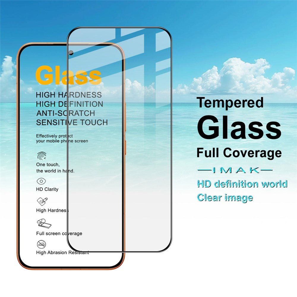 IMAK Pro+-serien för Xiaomi Redmi Turbo 5 Max 5G / Poco X8 Pro Max 5G skärmskydd heltäckande härdat glasfilm (fingeravtryckslåsning)