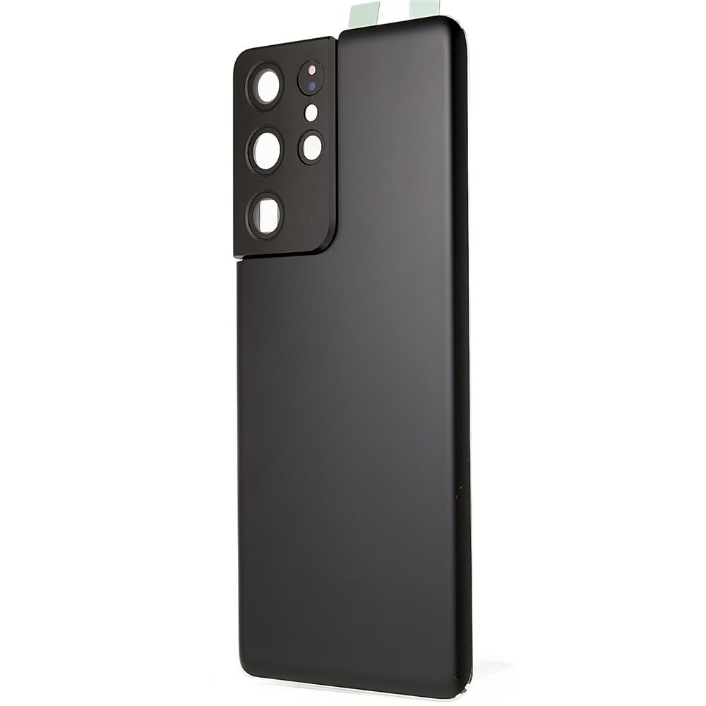 Til Samsung Galaxy S21 Ultra 5G G998 batteridæksel med klistermærke + kameralinseovertræk