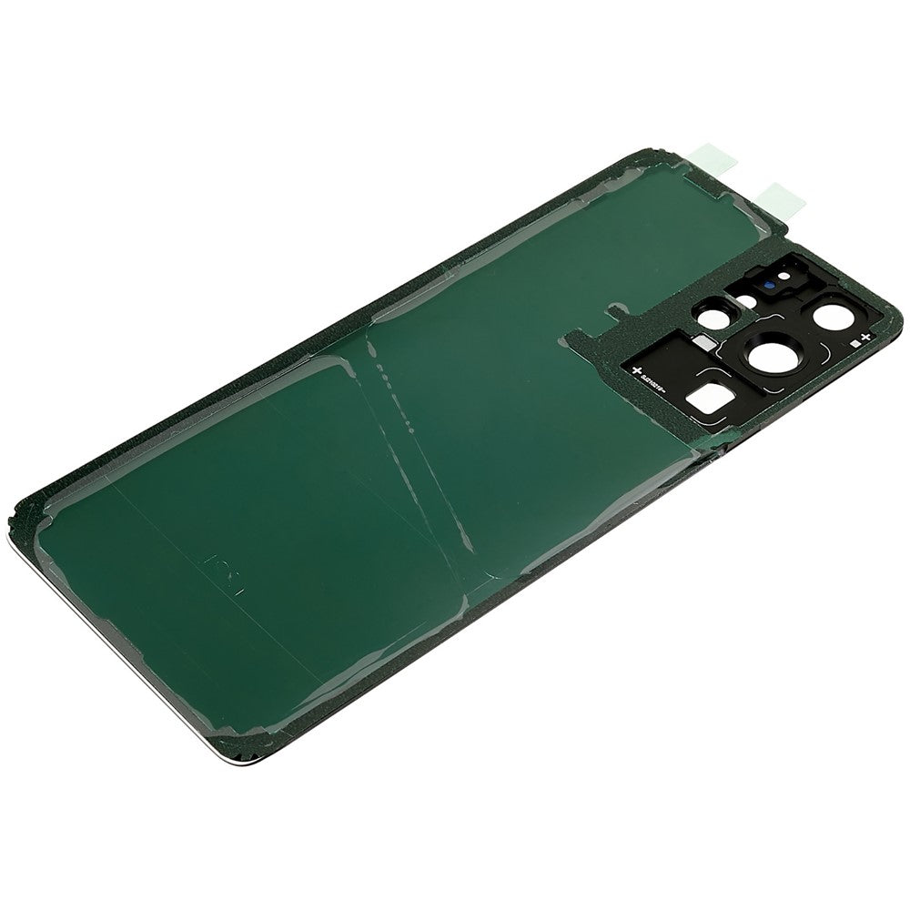 Til Samsung Galaxy S21 Ultra 5G G998 batteridæksel med klistermærke + kameralinseovertræk