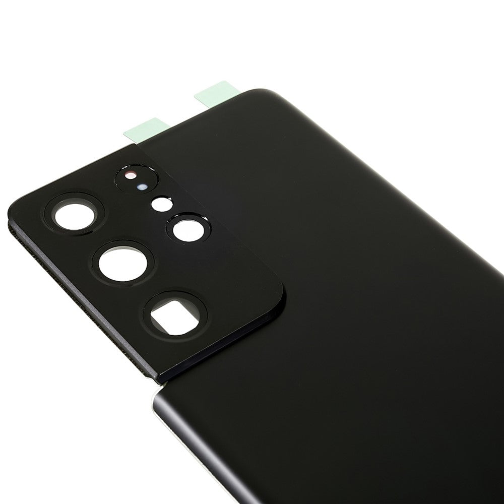 Til Samsung Galaxy S21 Ultra 5G G998 batteridæksel med klistermærke + kameralinseovertræk