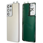 Til Samsung Galaxy S21 Ultra 5G G998 batteridæksel med klistermærke + kameralinseovertræk