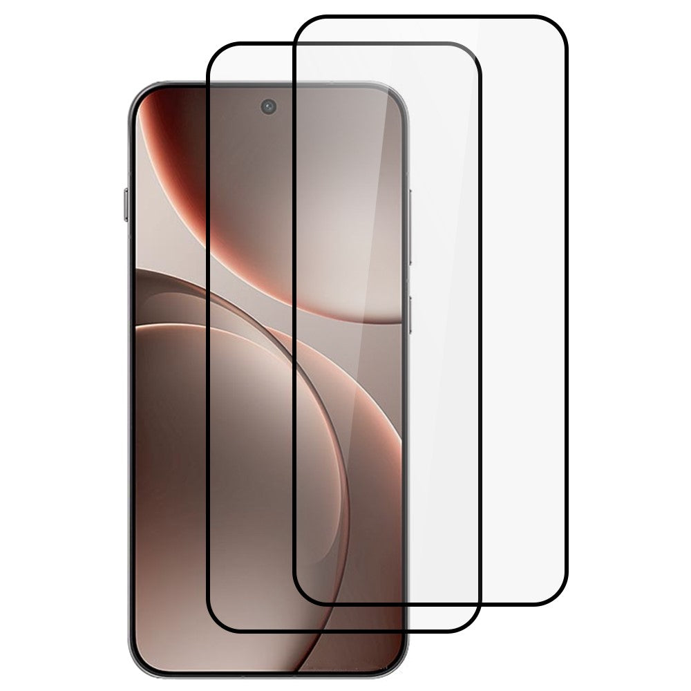 ITIETIE 2PCS For Oppo Find X9 5G Silk Printing Tempered Glass 0.25mm High Aluminum Full Screen Protector , Full Glue