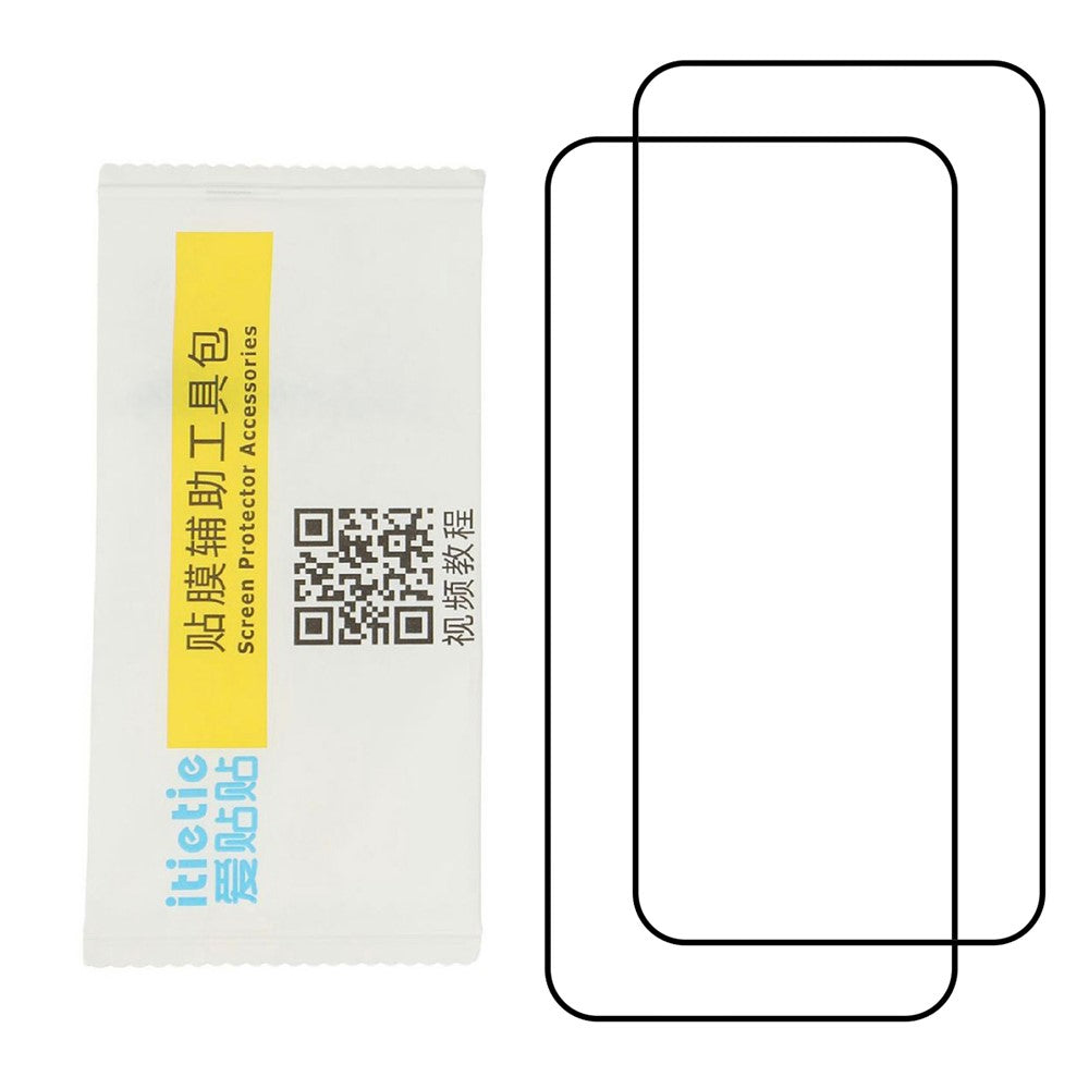 ITIETIE 2PCS For Oppo Find X9 5G Silk Printing Tempered Glass 0.25mm High Aluminum Full Screen Protector , Full Glue