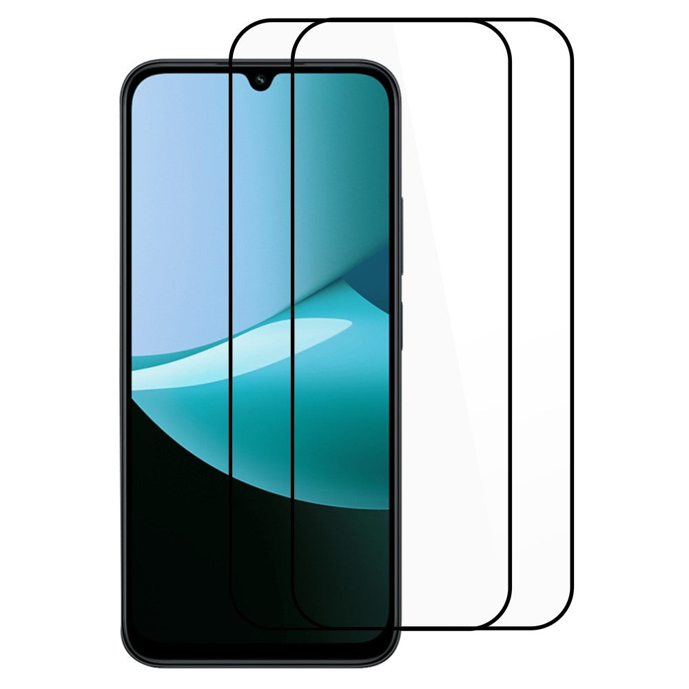 ITIETIE Silk Printing hærdet glas til Xiaomi Redmi 15C 4G (Global) (171mm) / Poco C85 4G (171mm), 0.25mm High Aluminum Full Screen Protector, fuld lim