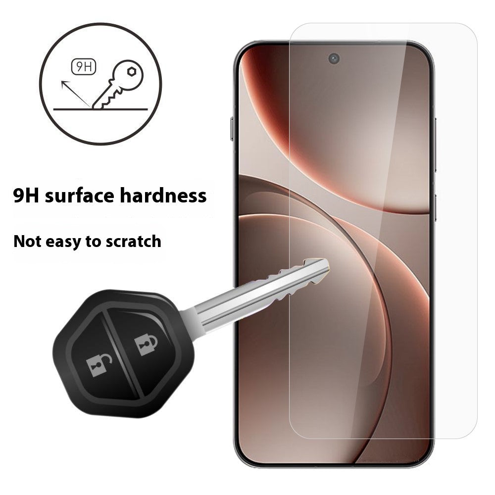 ITIETIE 2 stk. hærdet glas til Oppo Find X9 5G med silketryk, 0,25 mm, høj aluminiumsramme, fuld lim, ikke fuld dækning