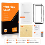 AMORUS 2 stk./sæt silketrykt hærdet glasfilm til Samsung Galaxy A54 5G, ultraklar, fuld dækning, fuldklæbende, sekundærhærdende, ridsefast fuldskærmsbeskyttelse