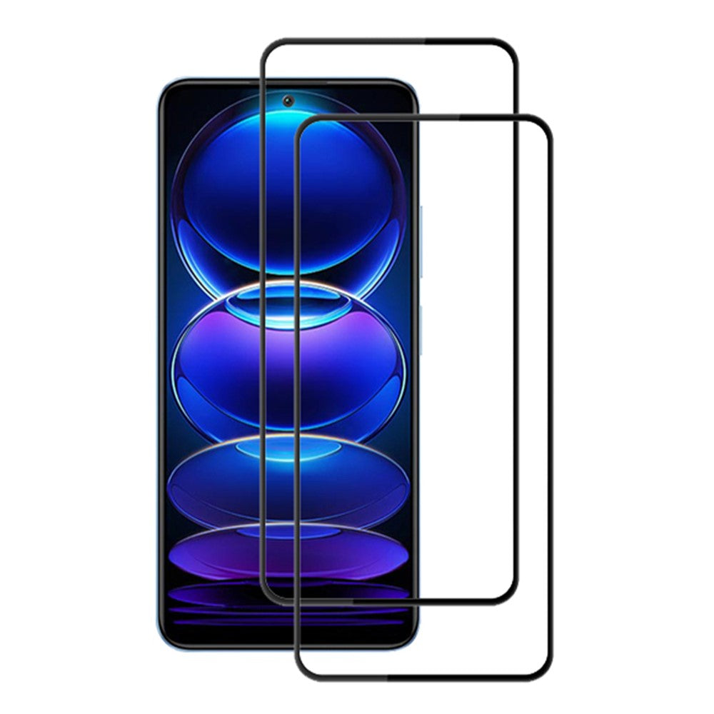 AMORUS 2 stk./sæt eksplosionssikre, silketrykte skærmbeskyttelser af hærdet glas til Xiaomi Redmi Note 12 Pro Speed 5G / Poco X5 Pro 5G / Note 12 Pro 5G, ultraklare, fuldlimede og sekundærhærdende