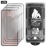 Samsung Galaxy S26 Ultra 3 st. helskärmsskydd HD klar 3D bågkant hög aluminium-kiselglasfilm med dammfritt installationsverktyg