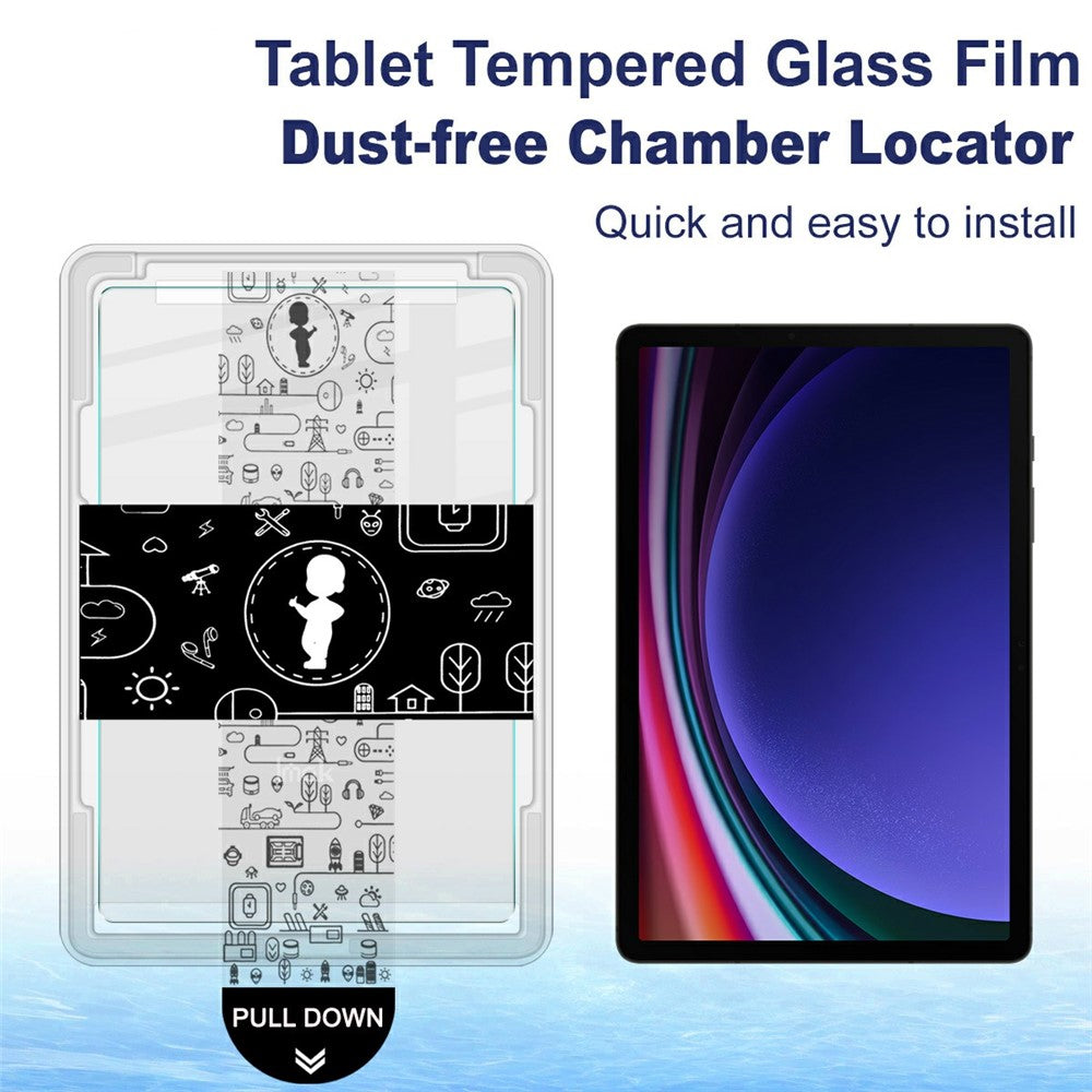 IMAK For Samsung Galaxy Tab S9  /  S10 FE Tempered Glass Full Screen Protector with Dust-free Installation Tool