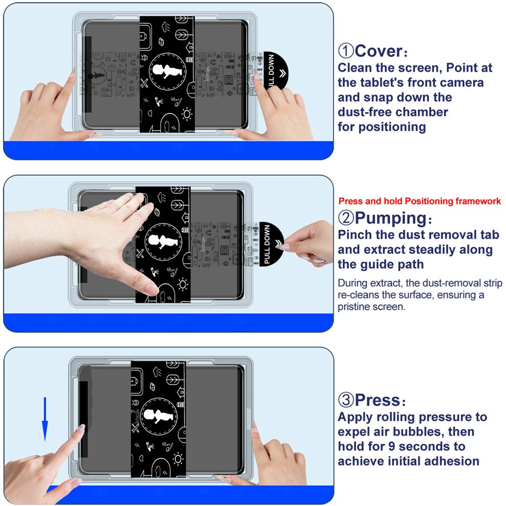 IMAK For Xiaomi Redmi Pad Pro  /  Poco Pad 4G  /  Pad Pro 5G Tempered Glass Full Screen Protector with Dust-free Installation Tool