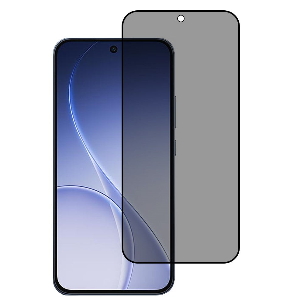 Oppo Reno15 F 5G Anti-Peep Härdat Glas Heltäckande Silk Print Skärmskydd