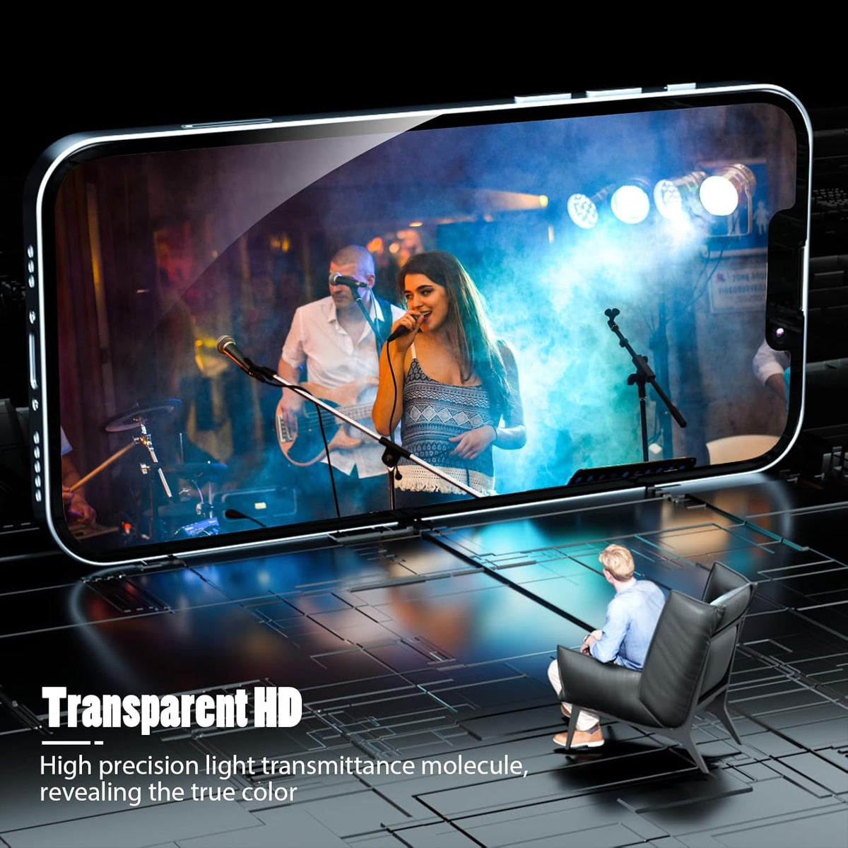 For Honor Win RT 5G / Honor Win 5G HD Full Screen Protector Silk Printing Black Edge High Aluminium-silicon Glass Film