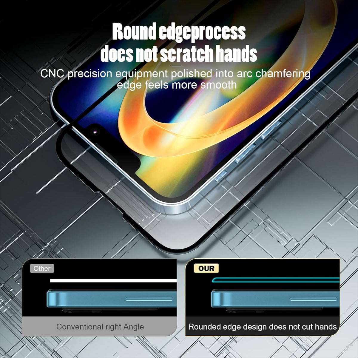 For Honor Win RT 5G / Honor Win 5G HD Full Screen Protector Silk Printing Black Edge High Aluminium-silicon Glass Film
