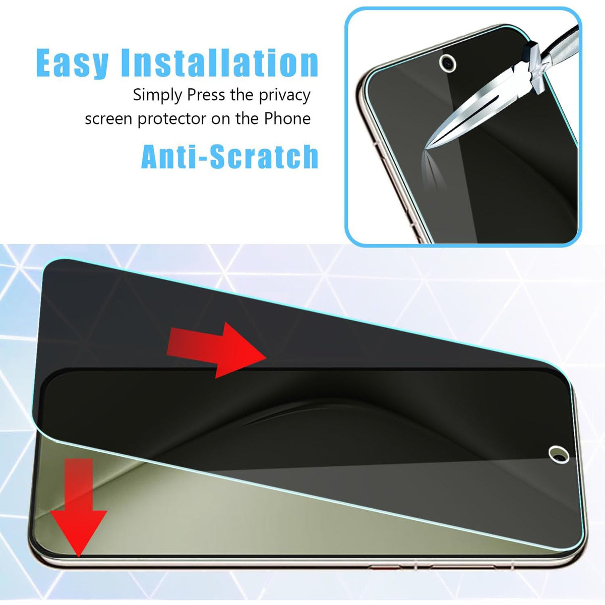 For Huawei nova 15 Ultra 5G / Huawei nova 15 Pro 5G Anti Spy Privacy Full Screen Protector Black Edge High Aluminium-silicon Glass Film