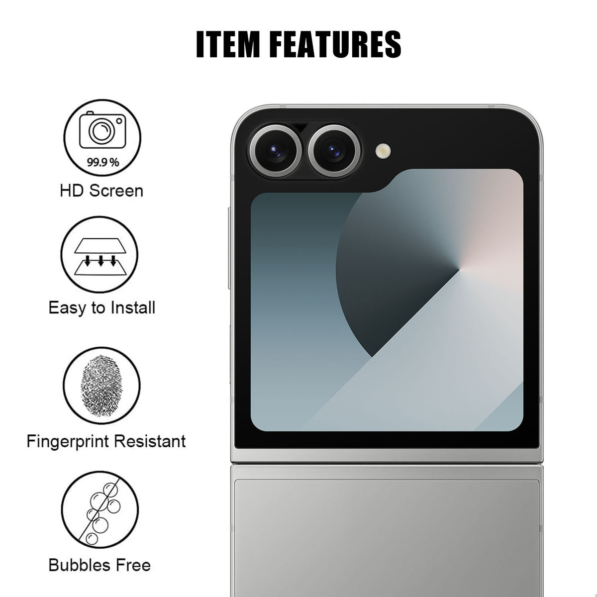For Samsung Galaxy Z Flip7 FE 5G / Galaxy Z Flip6 5G Full Cover Camera Lens Protector Silk Print HD Anti Fingerprint AR Tempered Glass Lens Film
