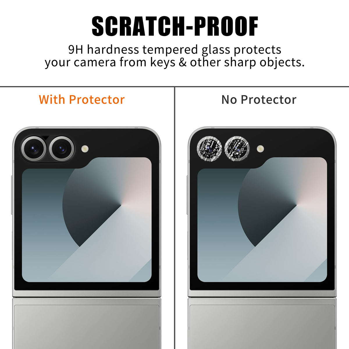 For Samsung Galaxy Z Flip7 FE 5G / Galaxy Z Flip6 5G Full Cover Camera Lens Protector Silk Print HD Anti Fingerprint AR Tempered Glass Lens Film