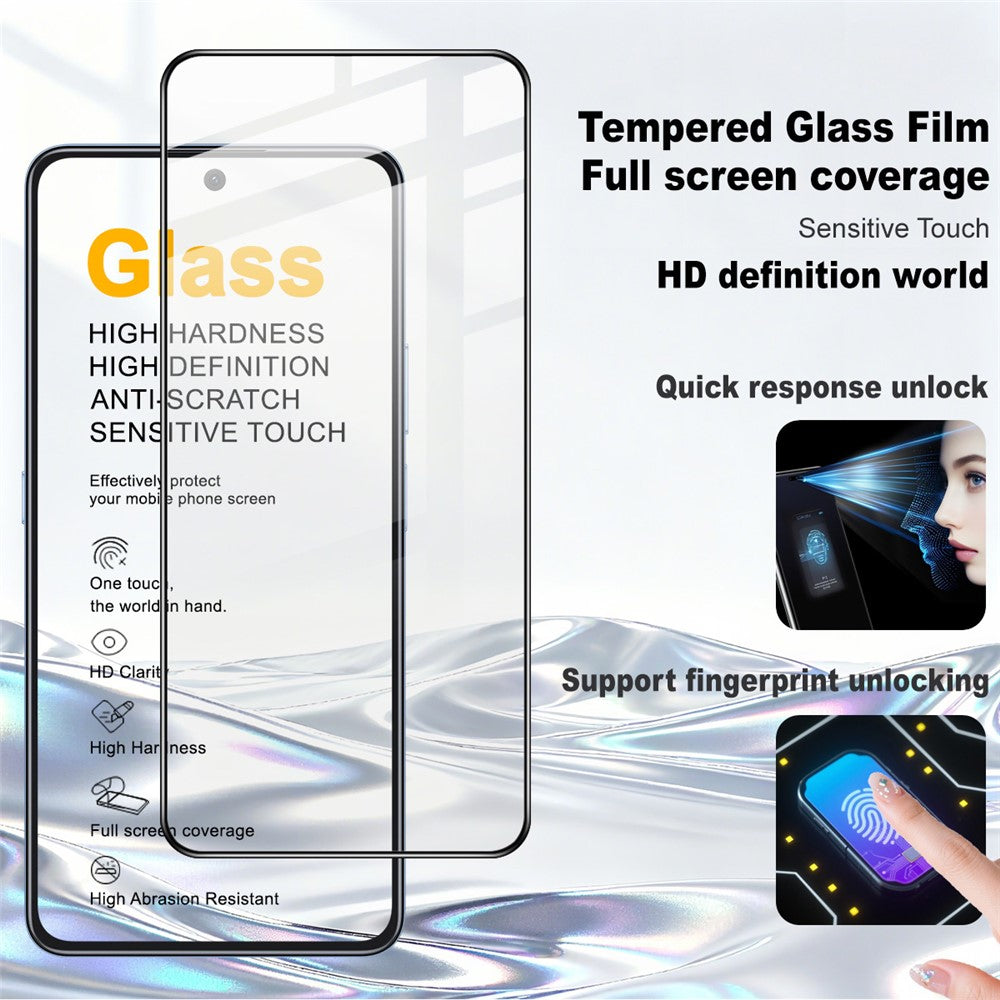 IMAK Pro+ Series For Honor X8d 4G Screen Protector Full Coverage Tempered Glass Film (Fingerprint Unlock)