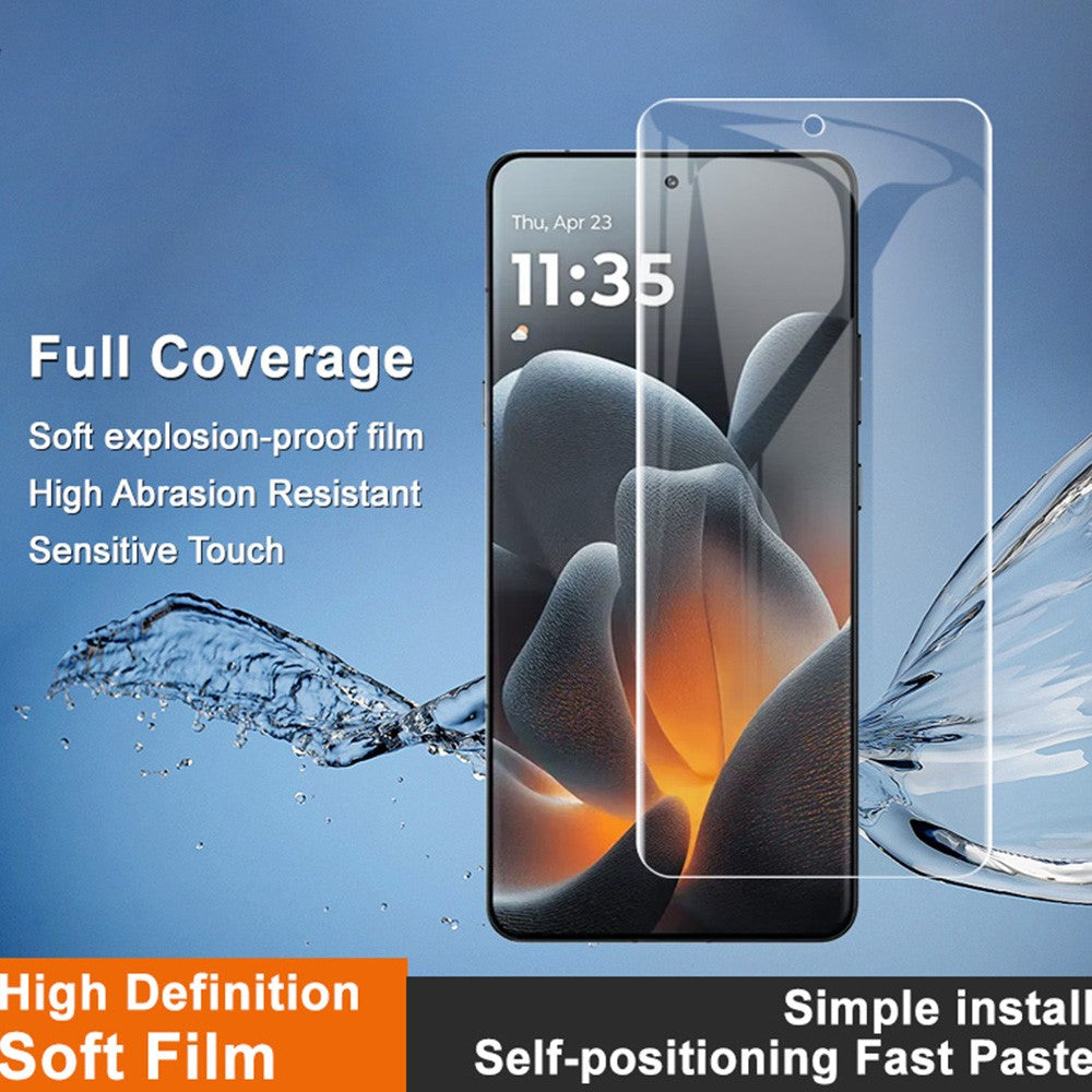 IMAK Hydrogelfilm 4 för Motorola Edge 70 Ultra 5G / Moto X70 Air Pro 5G / Signature 5G helskärmsskydd ultraklar helklistrande mjuk TPU-film (fingeravtryckslåsning)