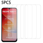 5Pcs For Xiaomi Redmi 15a 5G Front Screen Protector 0.3mm 2.5D Tempered Glass Film, Not Full Covering
