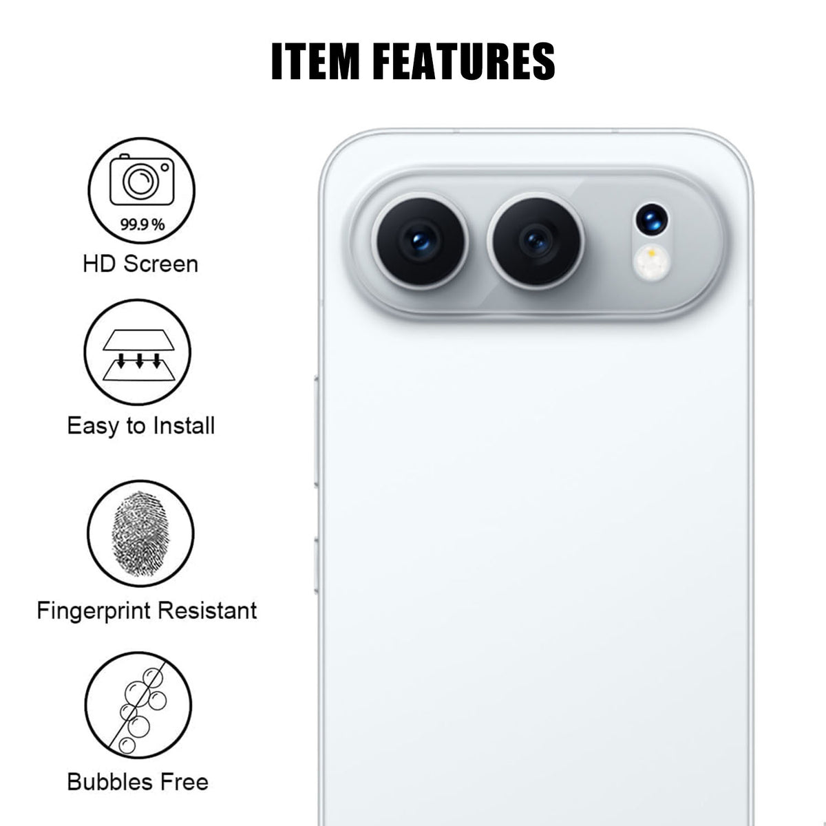 For Honor 500 5G Full Cover Camera Lens Protector High Definition Anti-Fingerprint AR Tempered Glass Lens Film