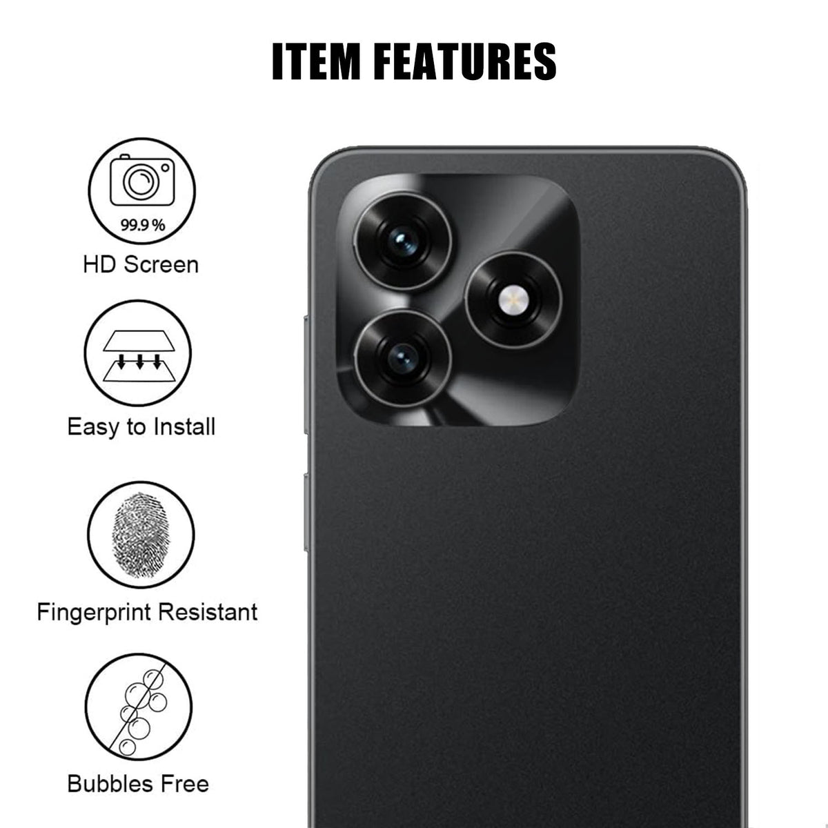 Honor X5c 4G / Honor X5c Plus 4G Heltäckande Kameralinsskydd Högupplöst Anti-Fingeravtryck AR Härdat Glas Linsfilm