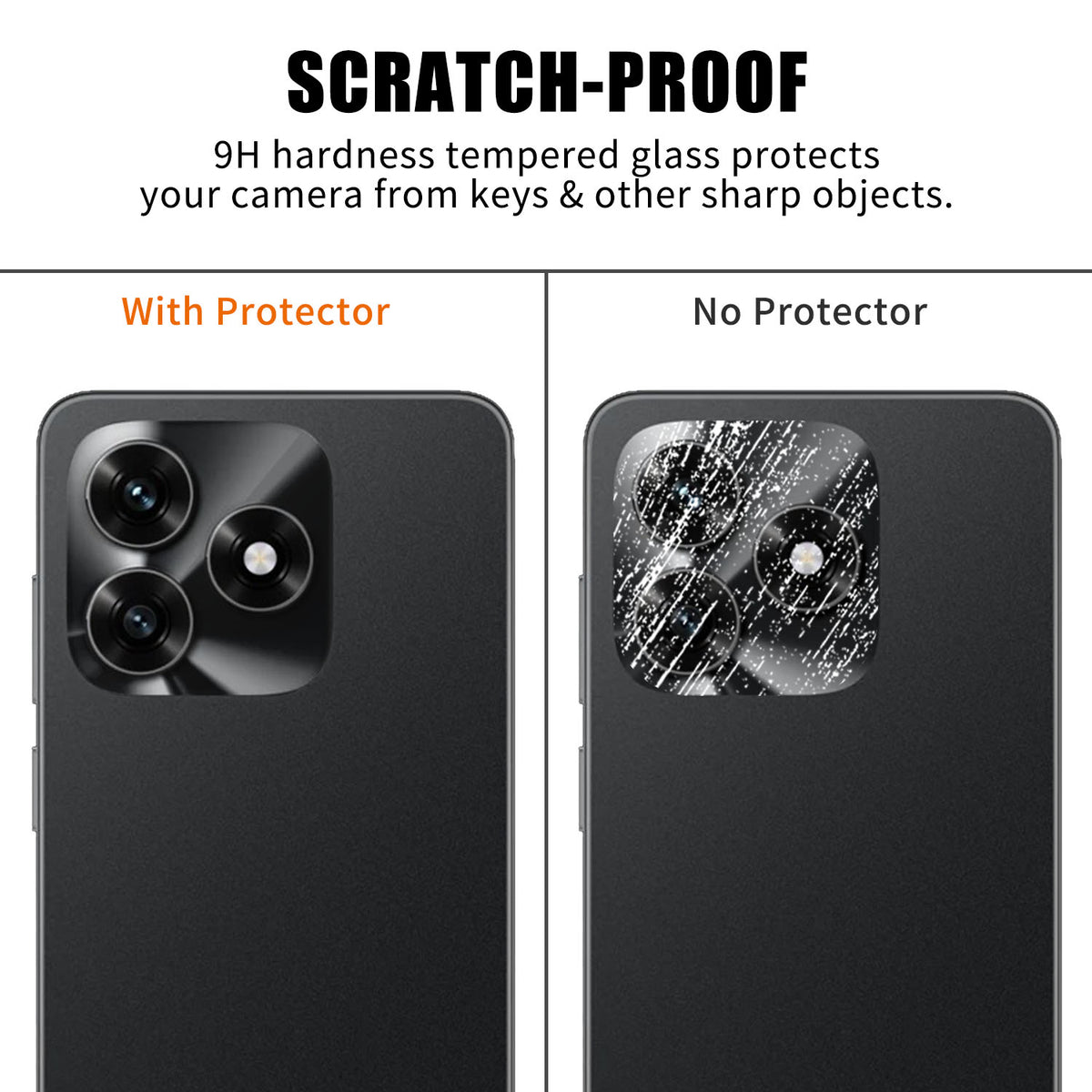 Honor X5c 4G / Honor X5c Plus 4G Heltäckande Kameralinsskydd Högupplöst Anti-Fingeravtryck AR Härdat Glas Linsfilm