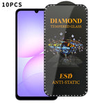 For Samsung Galaxy A08 5G / A08 4G / A07 5G / A07 4G 10Pcs Tempered Glass Diamond Silk Printing Full Screen HD Anti-Static Screen Protector