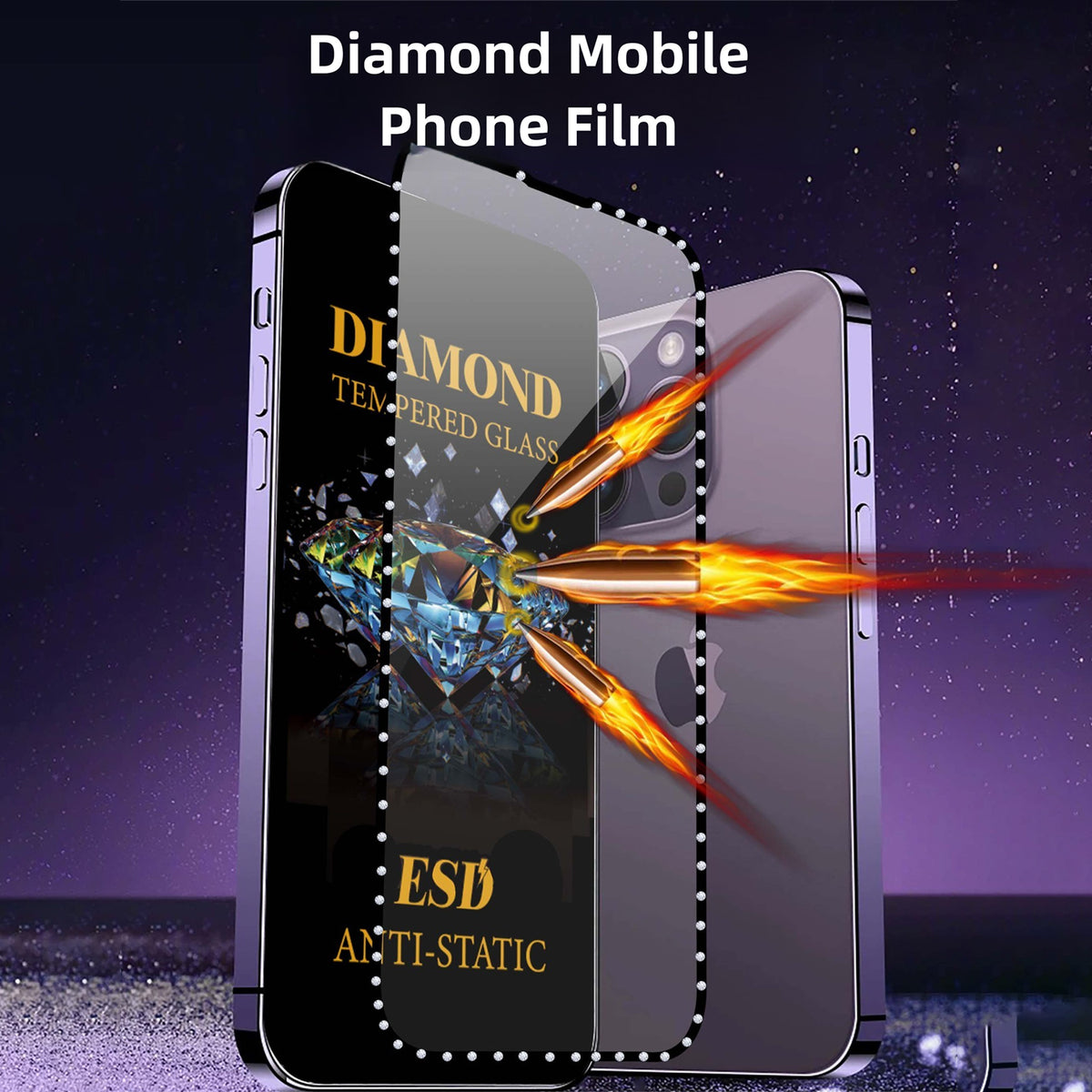 For Samsung Galaxy A08 5G / A08 4G / A07 5G / A07 4G 10Pcs Tempered Glass Diamond Silk Printing Full Screen HD Anti-Static Screen Protector