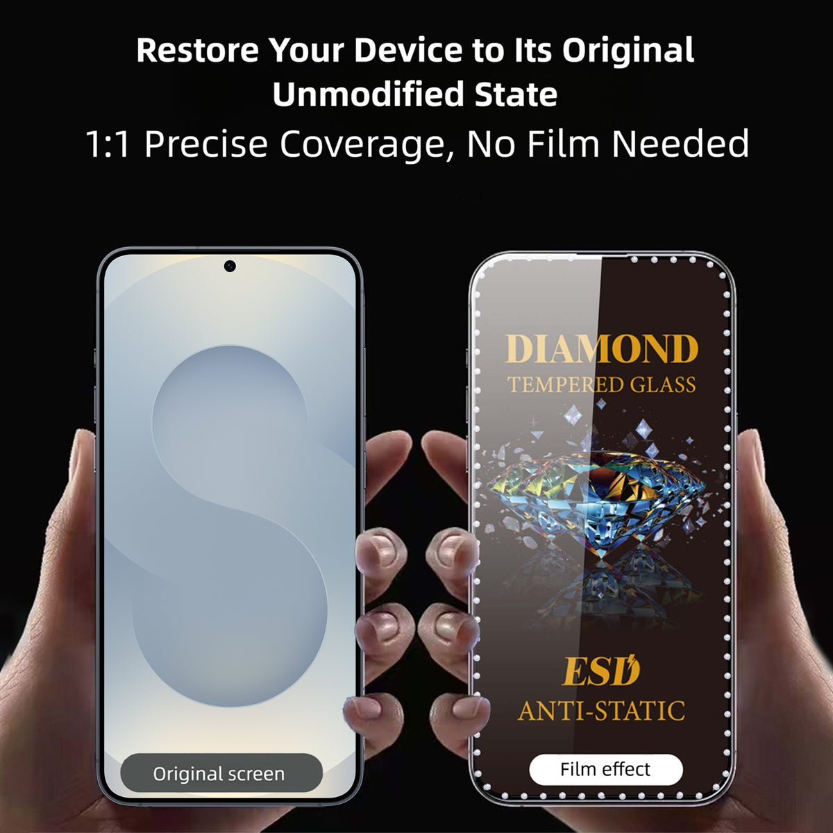For Samsung Galaxy A08 5G / A08 4G / A07 5G / A07 4G 10Pcs Tempered Glass Diamond Silk Printing Full Screen HD Anti-Static Screen Protector