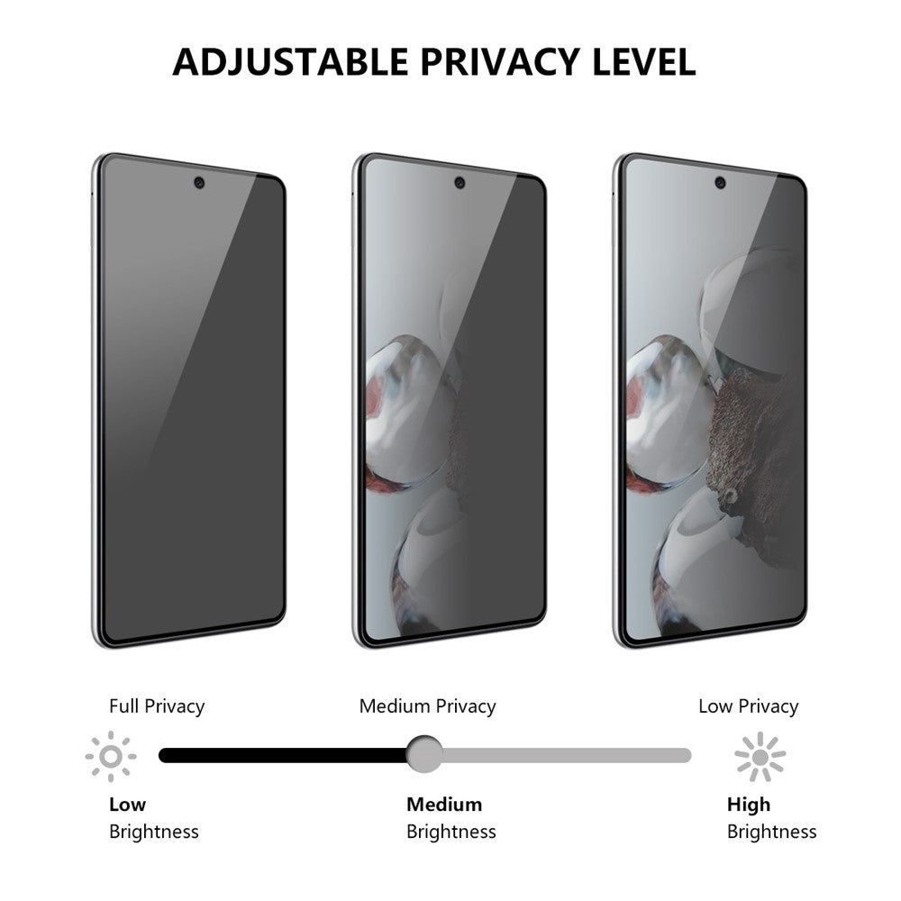 ENKAY HAT PRINCE 2 st/set helskärmsskydd för Xiaomi 12T 5G / 12T Pro 5G / Redmi K50 Ultra 5G, 28 graders anti-spionagekänslig pekskärm härdat glas helklisterfilm ultraklar