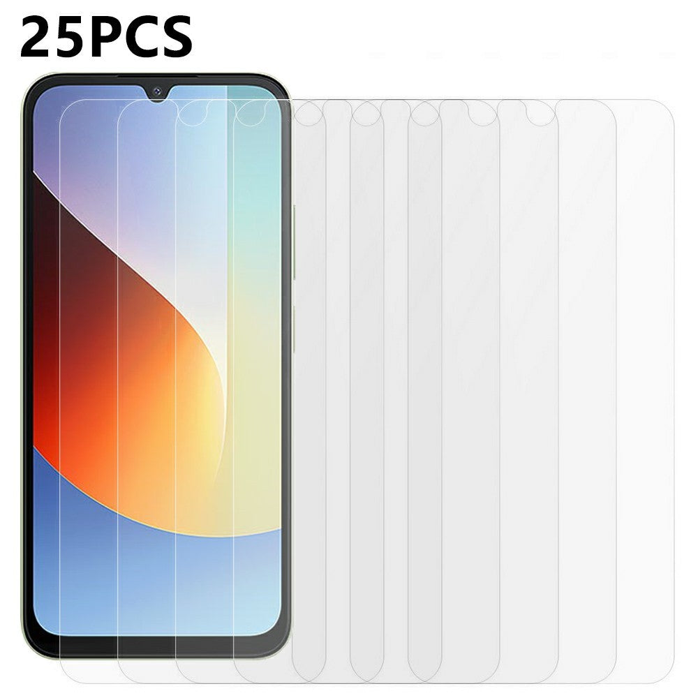 25 st. skärmfilm för Xiaomi Poco C85x 5G / C81 4G / C81 Pro 4G / Redmi A7 Pro 4G (171,56 mm) / A7 Pro 5G heltäckande härdat glas (inte heltäckande) (ingen förpackning, med våtservetter, dammuppsamlare, guideklistermärke)