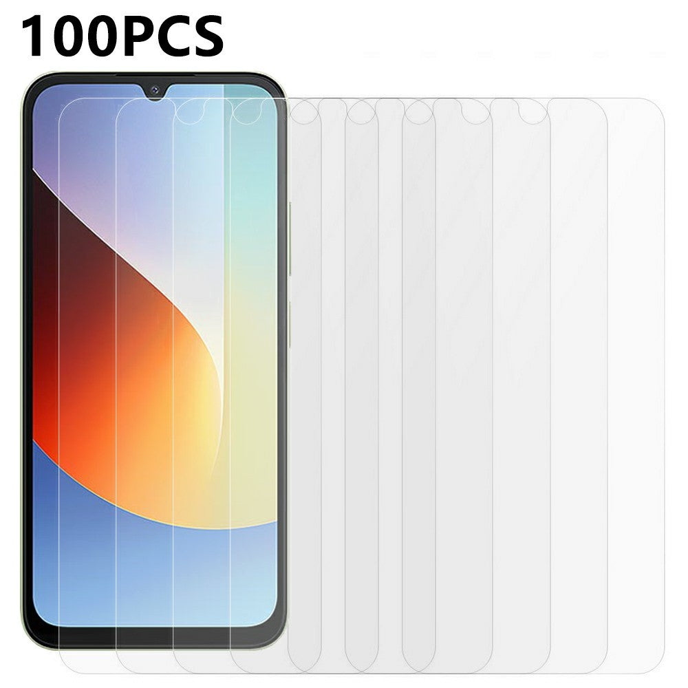 100Pcs Screen Film For Xiaomi Poco C85x 5G / C81 4G / C81 Pro 4G / Redmi A7 Pro 4G (171.56mm) / A7 Pro 5G Full Glue Tempered Glass Film (NOT Full Covering) (No Package, with Wipes Set, Dust-absorber, Guide Sticker)