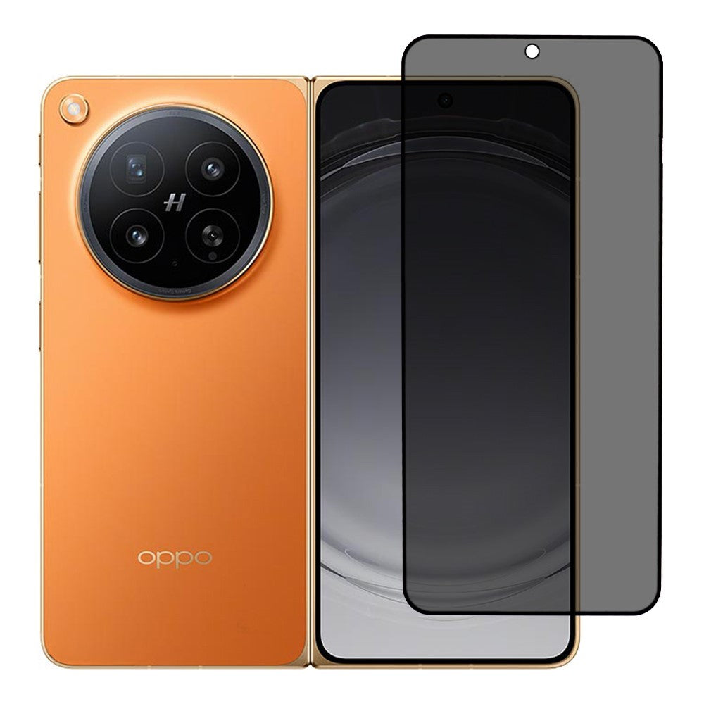 Oppo Find N6 5G Anti-Peep Härdat Glas Heltäckande Skärmskydd med Silk Print