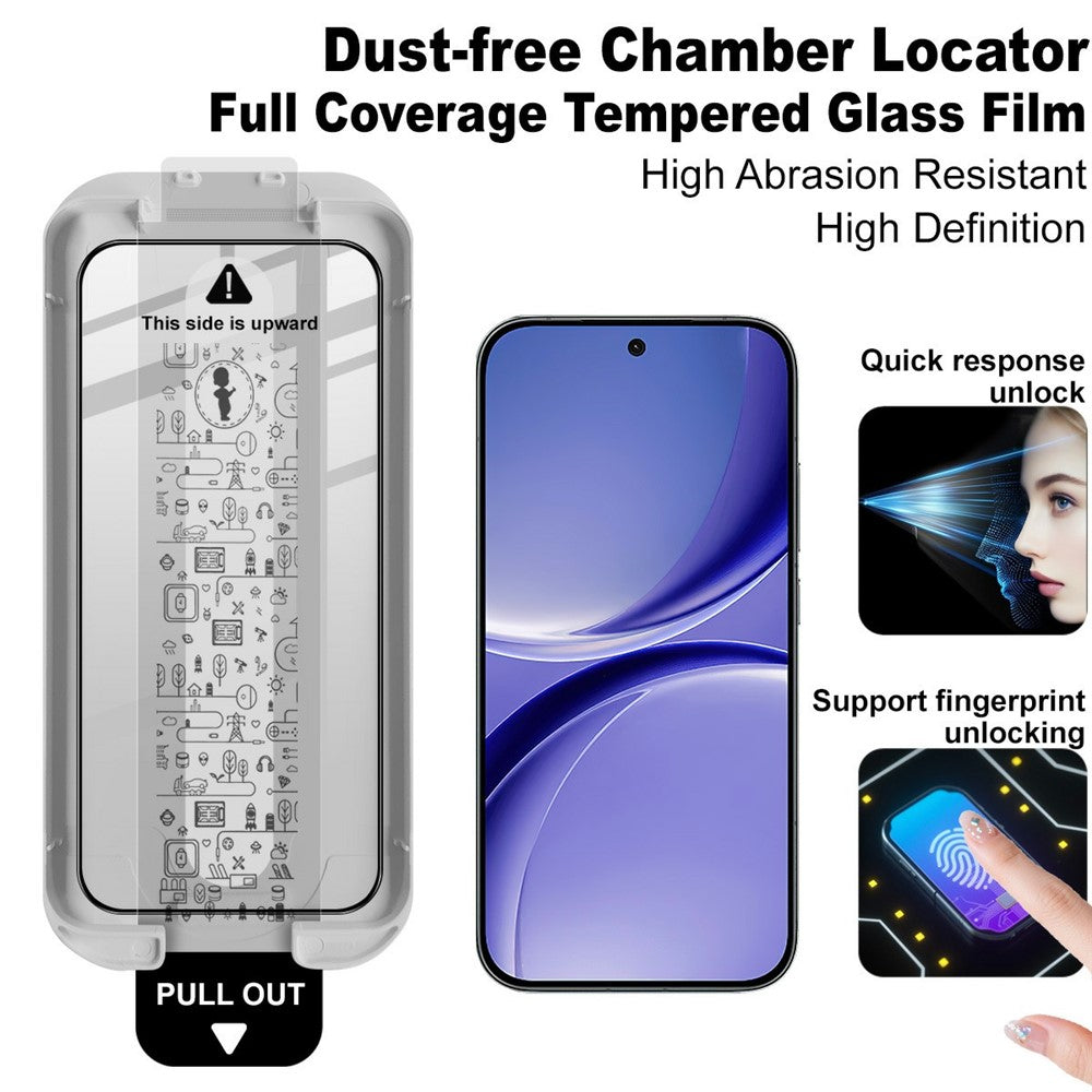 IMAK 3Pcs Tempered Glass For Xiaomi Redmi Turbo 5 Max 5G  /  Poco X8 Pro Max 5G Full Screen Protector Full Glue Film with Dust-free Installation Tool (Fingerprint Unlock)