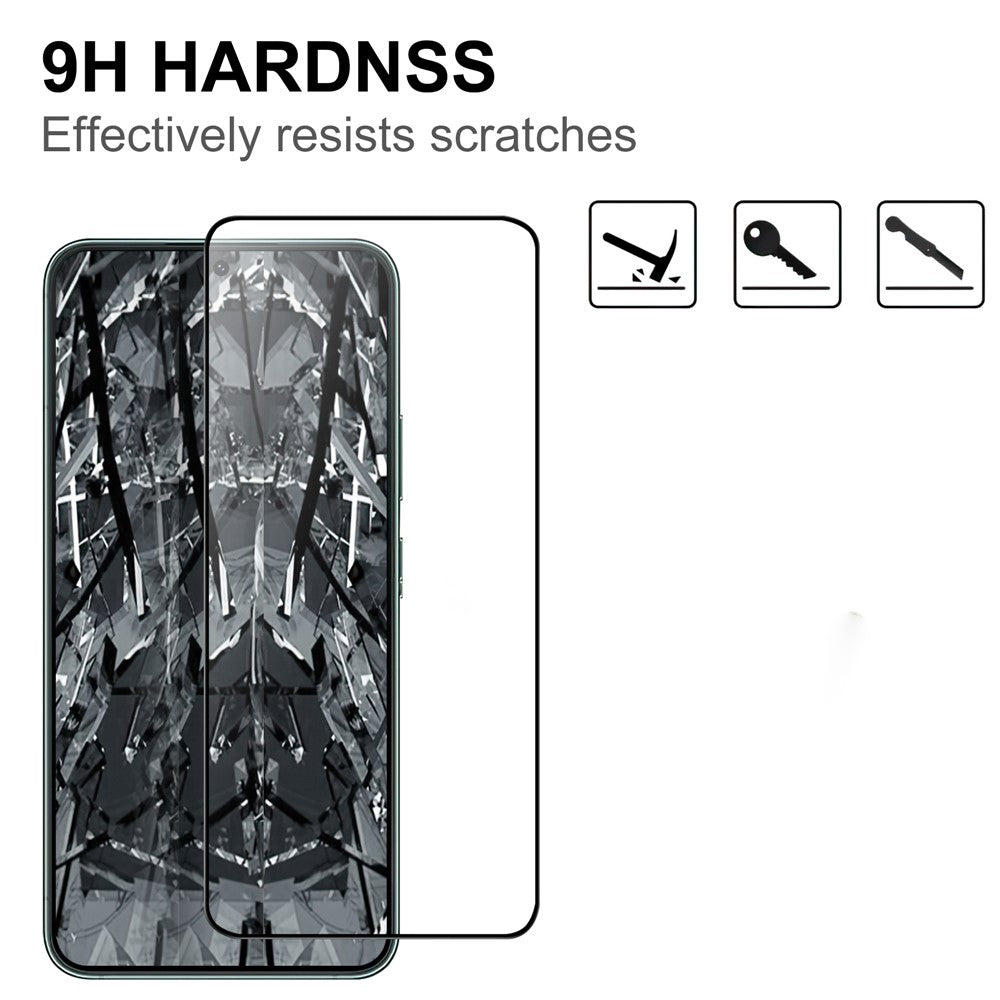 For Samsung Galaxy S22+ 5G / S23+ Full Glue Black Edge Tempered Glass Film Anti-explosion HD Clear Screen Protector (0.1mm Thickness, Support Fingerprint Unlock)