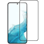 Samsung Galaxy S22 5G / S23 hærdet glas-skærmbeskyttelse i fuld størrelse, sort kant, fuld lim, 9H-hårdhed, splintresikker skærmfilm (0,1 mm tykkelse, understøtter fingeraftrykslåsning)