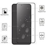 Samsung Galaxy S22 5G / S23 hærdet glas-skærmbeskyttelse i fuld størrelse, sort kant, fuld lim, 9H-hårdhed, splintresikker skærmfilm (0,1 mm tykkelse, understøtter fingeraftrykslåsning)