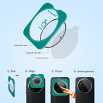 LEREACH for Xiaomi 17 Ultra 5G Camera Lens Protector Full Cover High Aluminium-silicon Glass Lens Film with Auto-Align Installation Frame