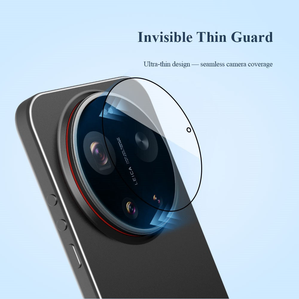 LEREACH 2 st för Xiaomi 17 Ultra 5G kameralinsskydd heltäckande hög aluminium-kiselglaslinsfilm med automatiskt justerande installationsram