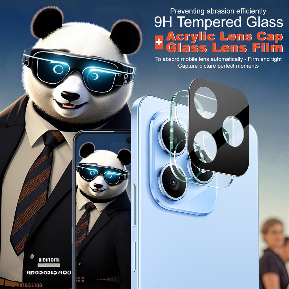 IMAK For Honor X8d 4G Tempered Glass Full Cover Lens Film + Acrylic Cap