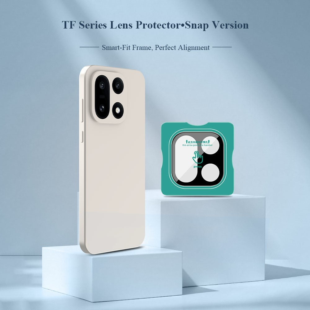 LEREACH For OnePlus 15 5G Camera Lens Protector Full Cover High Aluminium-silicon Glass Lens Film with Auto-Align Installation Frame