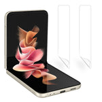 RURIHAI 2 stk./sæt til Samsung Galaxy Z Flip3 5G/Z Flip4 5G, rammebeskyttelsesfilm, krystalklar sidemærkat, 0,1 mm ultratynde fulddækkende sidemærkater