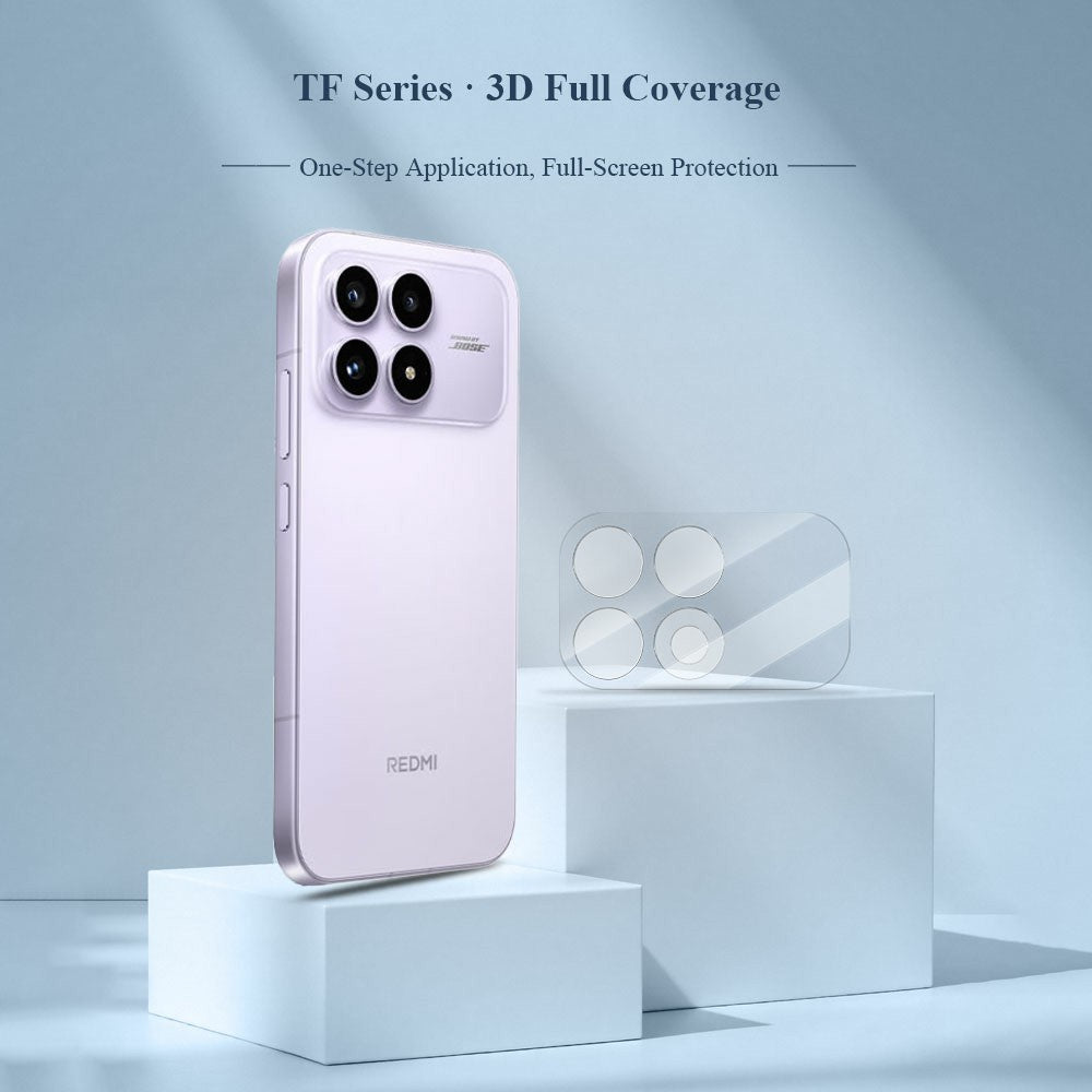 LEREACH 2 st för Xiaomi Poco F8 Pro 5G / Redmi K90 5G kameralinsskydd 3D heltäckande härdat glas akryl linsfilm i ett stycke
