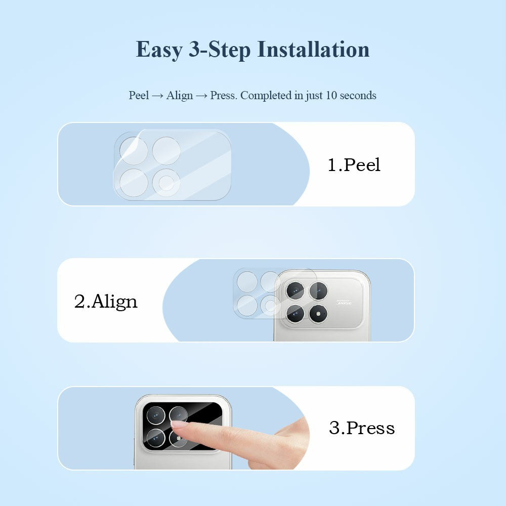 LEREACH 2 st för Xiaomi Poco F8 Pro 5G / Redmi K90 5G kameralinsskydd 3D heltäckande härdat glas akryl linsfilm i ett stycke