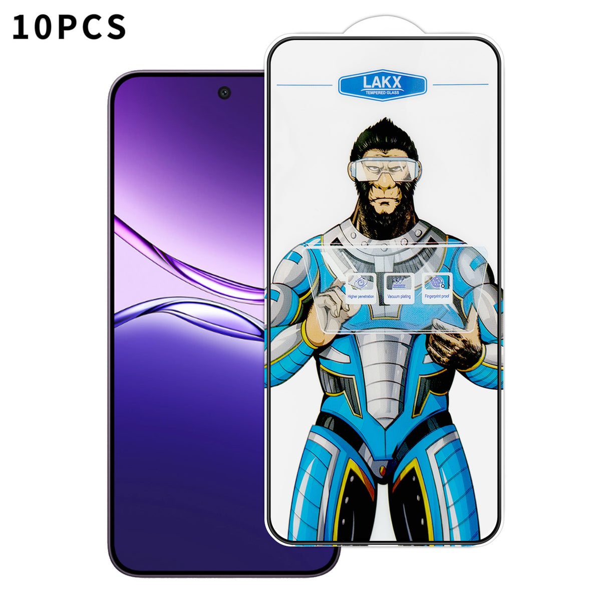 For Oppo F29 5G 10Pcs High Definition Tempered Glass Anti-fingerprint Anti-static Electroplating Full Screen Protector