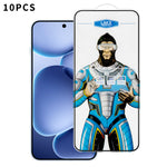 For Oppo Find X8s 5G 10Pcs High Definition Tempered Glass Anti-fingerprint Anti-static Electroplating Full Screen Protector