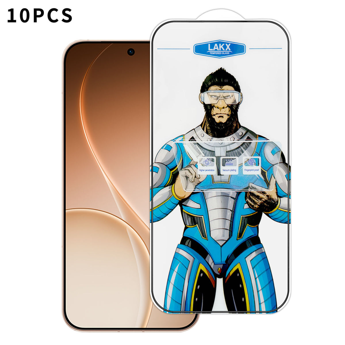 For Oppo Reno15 Pro Max 5G (Global) 10Pcs High Definition Tempered Glass Anti-fingerprint Anti-static Electroplating Full Screen Protector