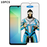 For Samsung Galaxy A06 5G / Galaxy A06 4G 10Pcs High Definition Tempered Glass Anti-fingerprint Anti-static Electroplating Full Screen Protector